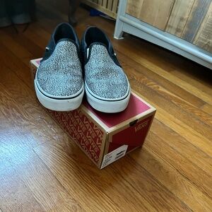 Black and White Slip on Vans